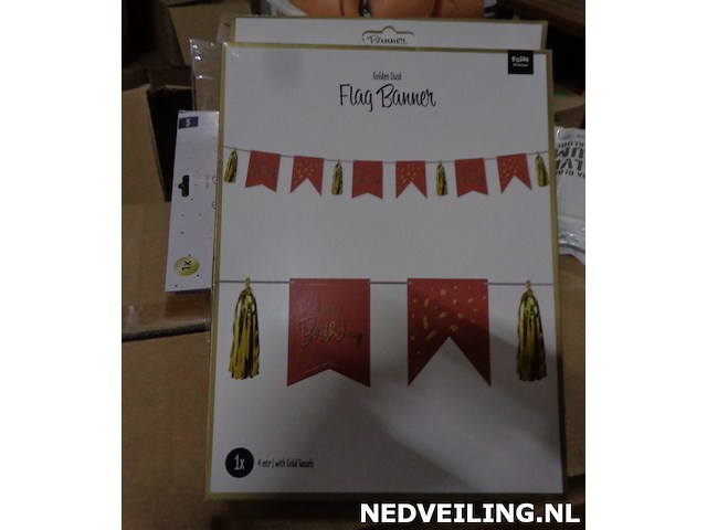 8x vlagbannen golden dusk 4 mtr - afbeelding 2 van  3