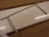 8x wandplank met handdoekhouder, wit - afbeelding 2 van  5