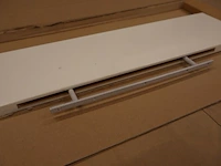 8x wandplank met handdoekhouder, wit - afbeelding 3 van  5