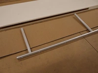 8x wandplank met handdoekhouder, wit - afbeelding 4 van  5
