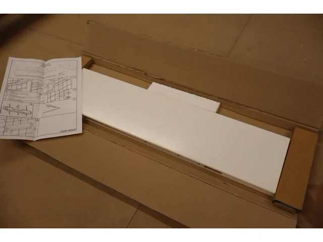 8x wandplank met handdoekhouder, wit - afbeelding 5 van  5