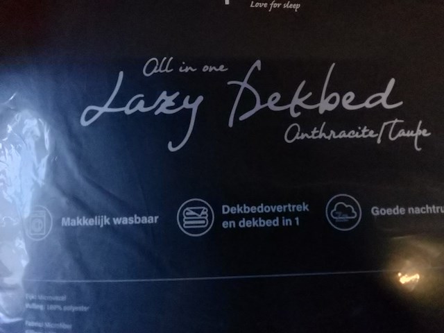 8x wasbaar lazy dekbed, antraciet - afbeelding 2 van  2