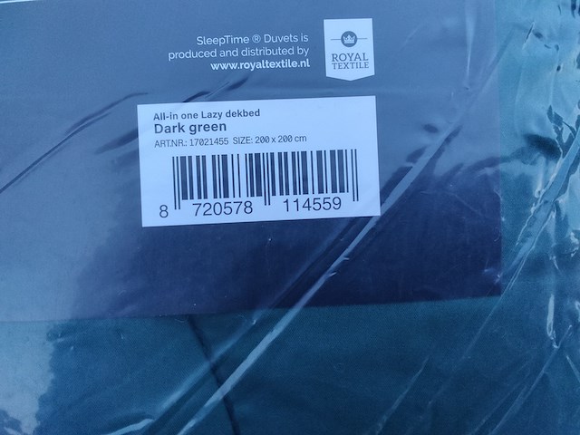 8x wasbaar lazy dekbed, groen - afbeelding 2 van  3