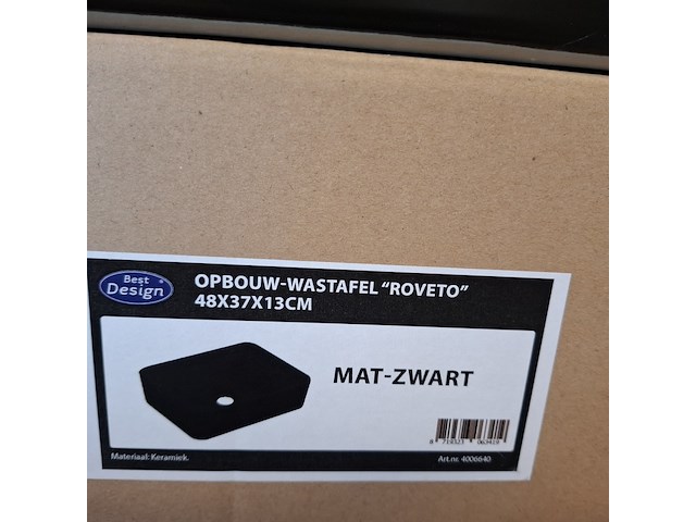 8x waskom best design, roveto, mat zwart - afbeelding 7 van  7