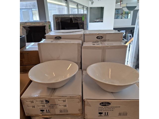 8x waskom best design, taps, glans wit - afbeelding 2 van  6