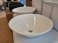 8x waskom best design, taps, glans wit - afbeelding 5 van  6