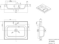 8x wastafel, allibert, soft, wit - afbeelding 1 van  1