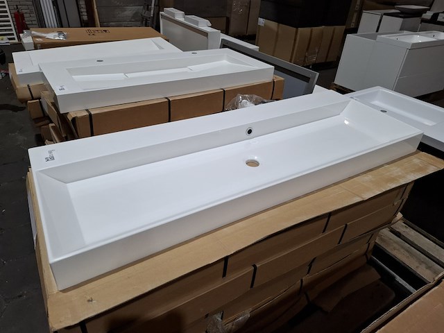 8x wastafel cortona, glans wit - afbeelding 2 van  8