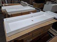 8x wastafel cortona, glans wit - afbeelding 2 van  8