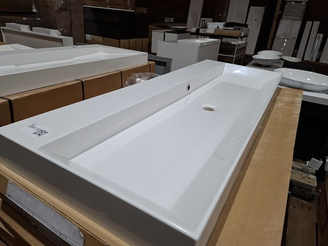 8x wastafel cortona, glans wit - afbeelding 3 van  8