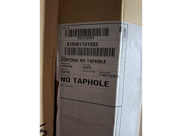 8x wastafel cortona, glans wit - afbeelding 8 van  8