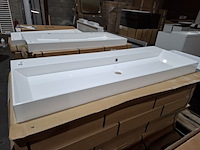 8x wastafel cortona, glans wit - afbeelding 2 van  9