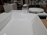 8x wastafel cortona, glans wit - afbeelding 5 van  9