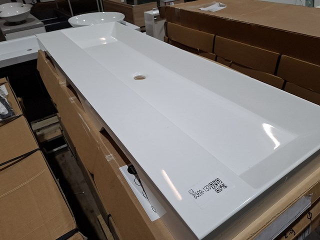 8x wastafel cortona, glans wit - afbeelding 6 van  9