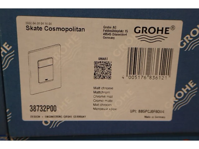 8x wc bedieningsplaat grohe, skate cosmopolitan, chroom - afbeelding 2 van  8