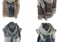 8x wintersjaal, diverse kleuren, 180 x 60 cm