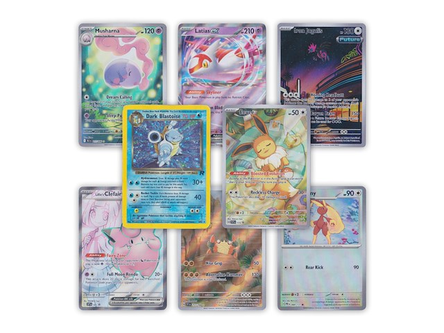 8x zeldzame pokémon kaart, ir/promos/holo, (o.a. vintage dark blastoise) - afbeelding 1 van  8