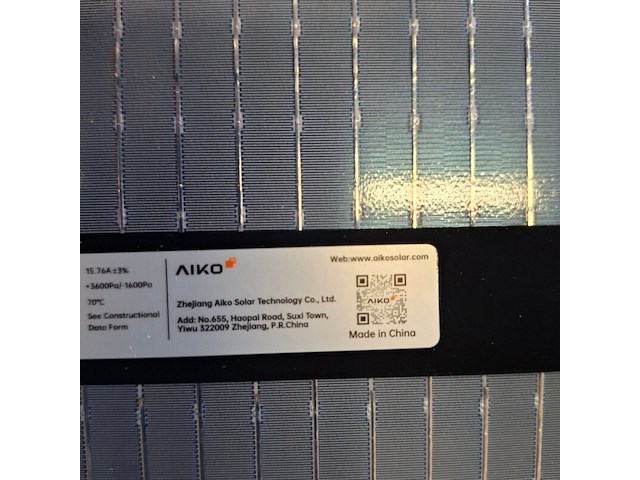 8x zonnepaneel aiko, aiko-a455-mah54db, 475w - afbeelding 14 van  16