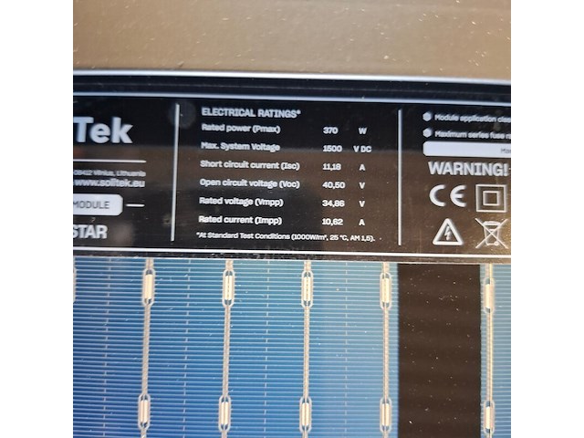 8x zonnepaneel solitek, blackstar 370w - afbeelding 3 van  7