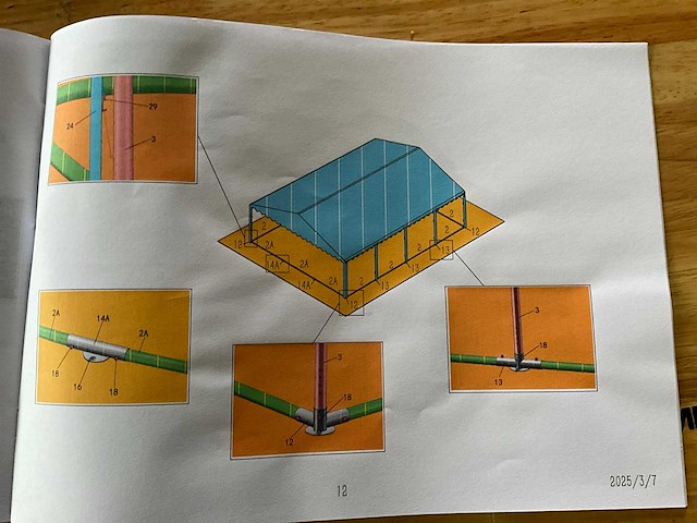 8x5x3 meter - 380 gram - partytent - afbeelding 13 van  13