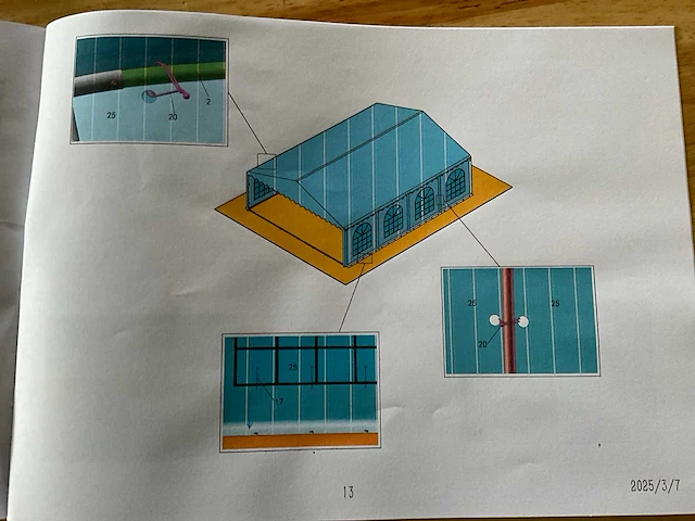 8x5x3 meter - 380 gram - partytent - afbeelding 8 van  13