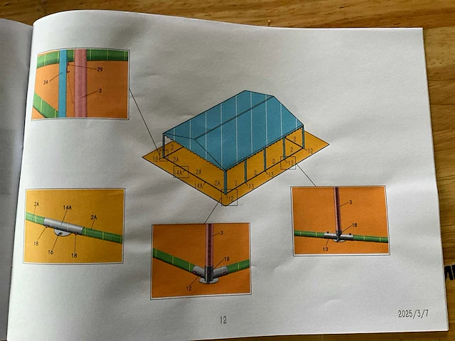 8x5x3 meter - 380 gram - partytent - afbeelding 13 van  13