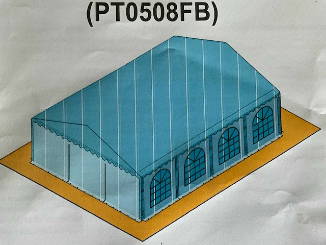 8x5x3 meter - 380 gram - partytent - afbeelding 12 van  13