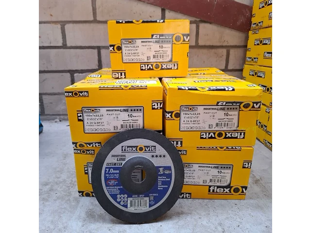 9 doos a 10 stuks afbraamschijf flexovit, 150x7,0x22,23 - afbeelding 1 van  4