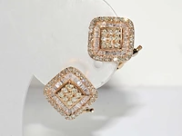 9 kt geelgouden oorbel met 0,95 cts natuurlijke diamant - afbeelding 4 van  5