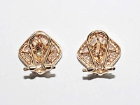 9 kt geelgouden oorbel met 0,95 cts natuurlijke diamant - afbeelding 5 van  5