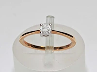 9 kt geelgouden ring met natuurlijke diamant - afbeelding 3 van  7