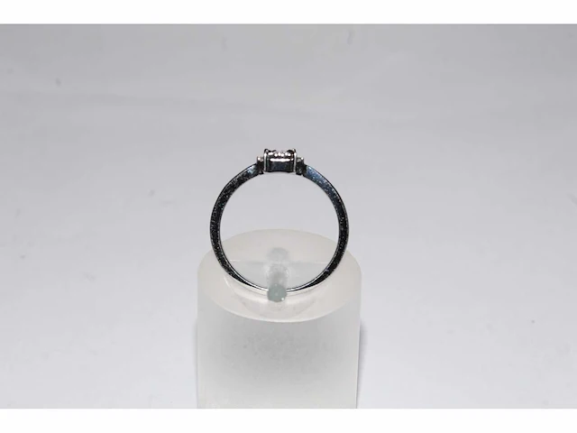 9 kt witgouden ring met natuurlijke diamant - afbeelding 6 van  9