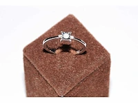 9 kt witgouden ring met natuurlijke diamant - afbeelding 7 van  9