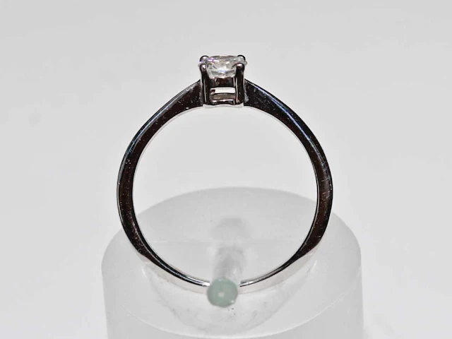 9 kt witgouden ring met natuurlijke diamant - afbeelding 7 van  7