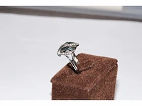 9 kt witgouden ring met natuurlijke diamant - afbeelding 8 van  9