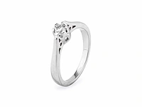 9 kt witgouden ring met natuurlijke diamant - afbeelding 3 van  5
