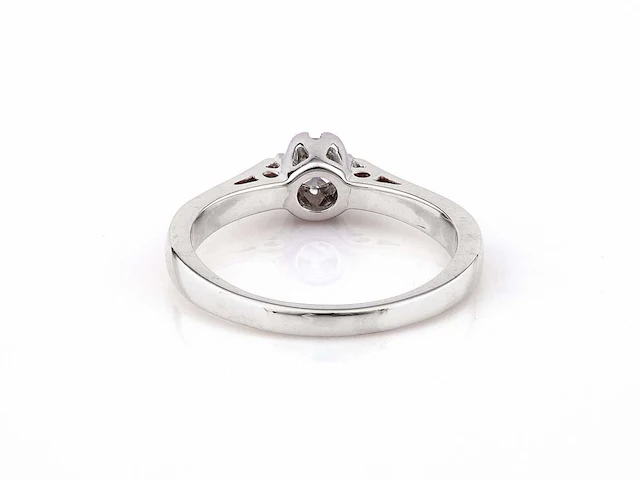 9 kt witgouden ring met natuurlijke diamant - afbeelding 5 van  5
