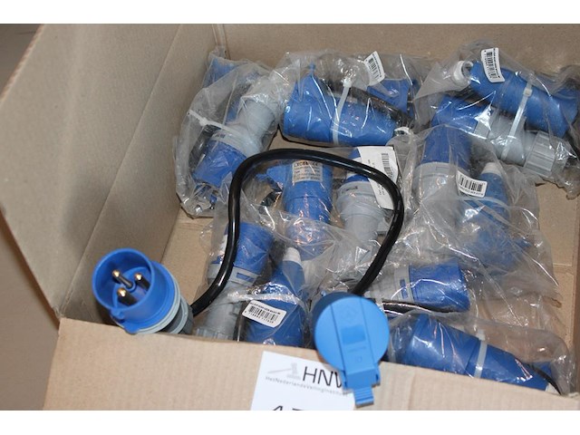 9 verloopkabels cee16 blauw naar schuco. - afbeelding 1 van  2