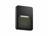 9 x led wall trap wand spots zwart ip54
