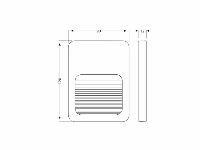 9 x led wall trap wand spots zwart ip54 - afbeelding 6 van  7