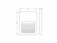 9 x led wall trap wand spots zwart ip54 - afbeelding 6 van  7