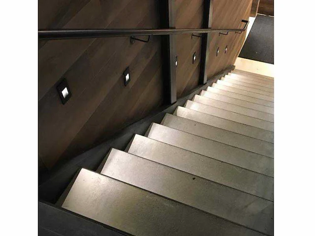9 x led wall trap wand spots zwart ip54 - afbeelding 3 van  7