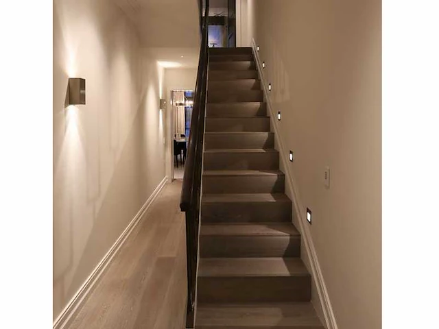 9 x led wall trap wand spots zwart ip54 - afbeelding 7 van  7