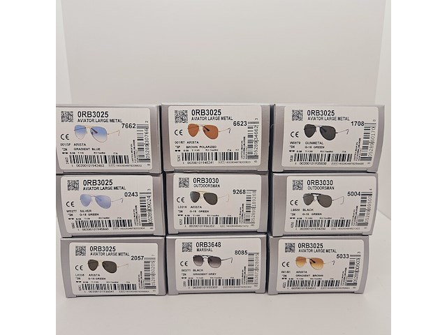 9 x rayban zonnebrillen - aviator, marshal, outdoorsman etc - afbeelding 1 van  13