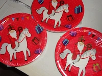 90 stuks sinterklaasbordjes 18cm - afbeelding 2 van  3