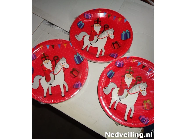 90 stuks sinterklaasbordjes 18cm - afbeelding 2 van  3