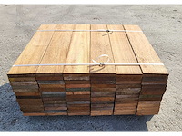 90 x guyana teak planken 25 x 140mm , lengte 65cm - afbeelding 2 van  6