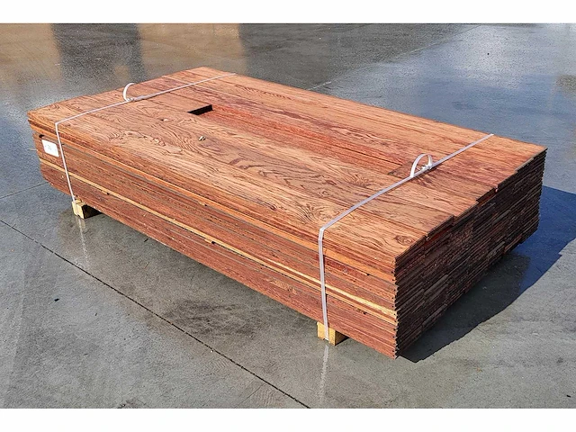90 x walaba buitenparket, 25x140mm , lengte 180cm ( = 23.5 m2 ) - afbeelding 4 van  6