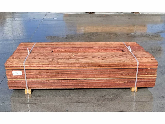 90 x walaba buitenparket, 25x140mm , lengte 180cm ( = 23.5 m2 ) - afbeelding 5 van  6