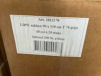 90x110cm t70 rol á 20 stuks ldpe afvalzakken (60x) - afbeelding 2 van  2